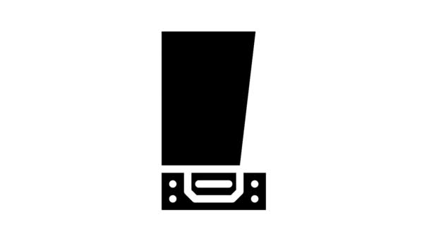 Polvere per animazione icona glyph stampante 3d — Video Stock