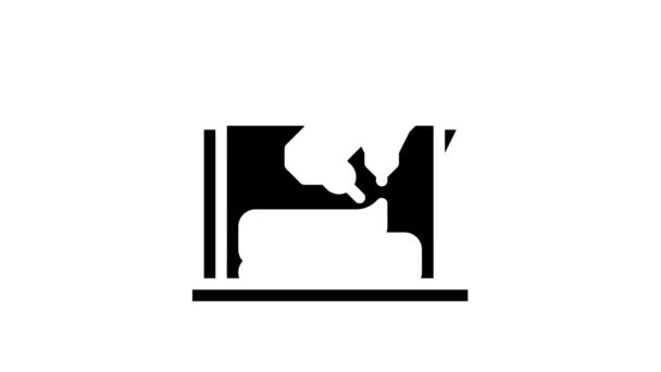 uv flash fusionné imprimante glyphe icône animation