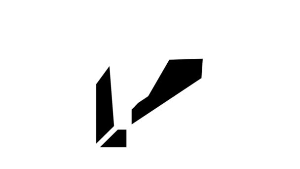 Animazione icona glyph penna 3d — Video Stock