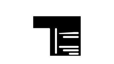 Web sitesi faq glyph simge canlandırması