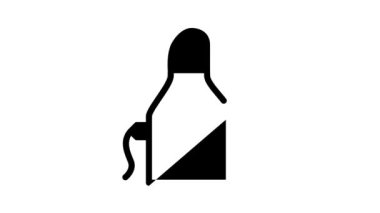 önlük tımarcısı siyah simge canlandırması