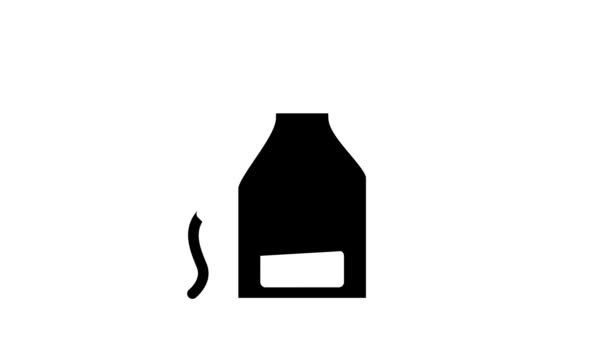 Avental groomer glifo ícone animação — Vídeo de Stock