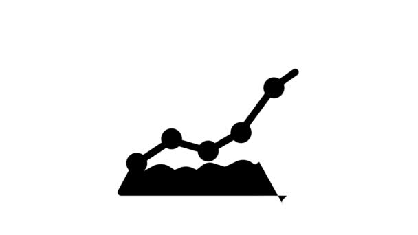 Przeglądy infograficzne animacji ikony call center glyph — Wideo stockowe