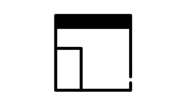 Sitio web faq animación icono negro — Vídeo de stock
