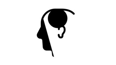 baş ağrısı, baş ağrısı siyah simge canlandırması