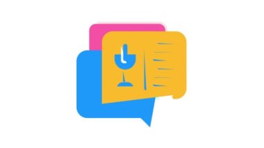 Çağrı merkezi renk simgesi canlandırması ile ses sohbeti