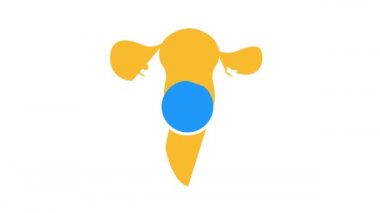 uterus kesme acı renk simgesi canlandırması
