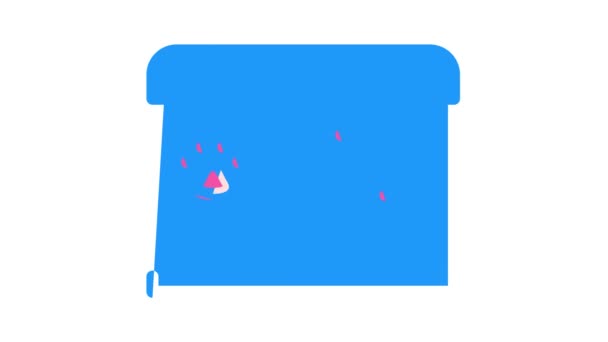 Data wizyty groomer kolor ikona animacji — Wideo stockowe