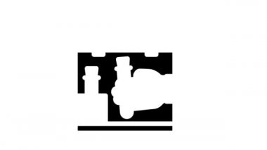 Aşı simgesi animasyonu ile çalışmak için vakum odası