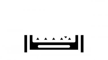 Lazer oyma ve kesme makinesi simge canlandırması