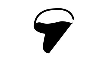 mantar alerjisi siyah simge canlandırması