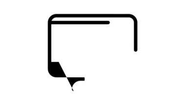 Dijital bilgi işletim sistemi siyah simge canlandırmasını sil