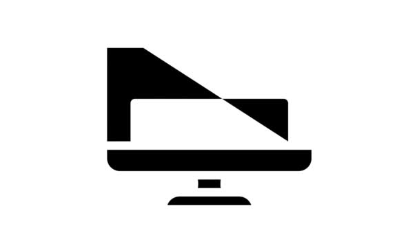 Ricerca browser sistema operativo glyph icona animazione — Video Stock