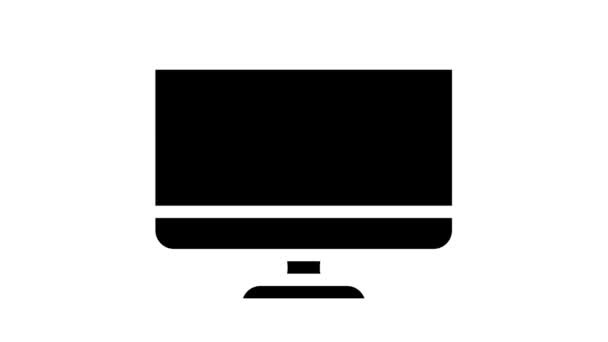 Stáhnout animaci ikon glyfu operačního systému — Stock video