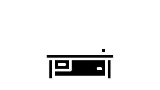 Industriële krimpmachine glyph pictogram animatie — Stockvideo
