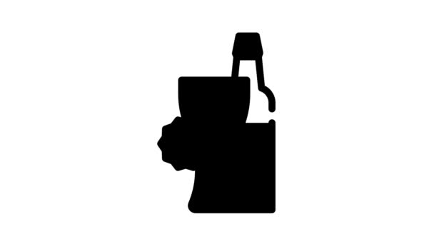 Alcohol allergie zwart pictogram animatie — Stockvideo