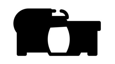 emme üniteleri siyah simge canlandırması