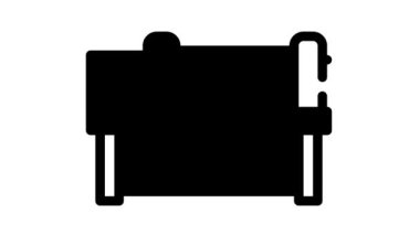 kayan makine siyah simge canlandırması