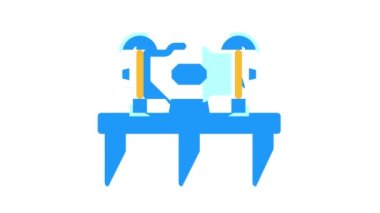 Öğütücü endüstri makine renk canlandırması