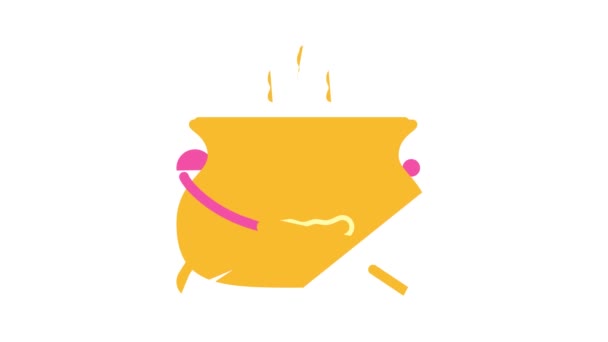 Kokande dryck i tank färg ikon animation — Stockvideo