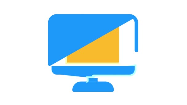 Dokument der Farb-Icon-Animation des Betriebssystems — Stockvideo