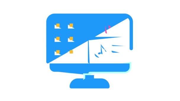 Fichiers multimédias animation de l'icône couleur du système d'exploitation — Video