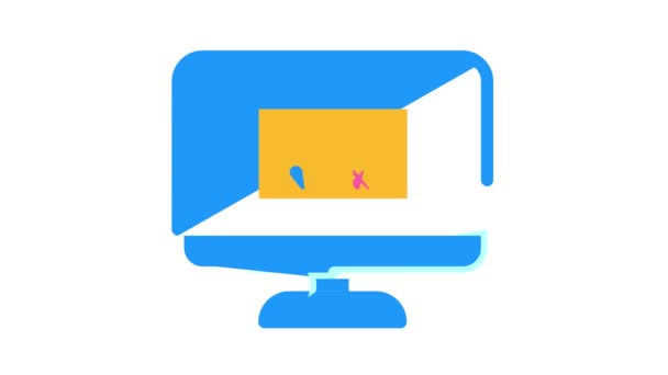 Aceitar ou rejeitar pedido de animação ícone de cor do sistema operacional — Vídeo de Stock