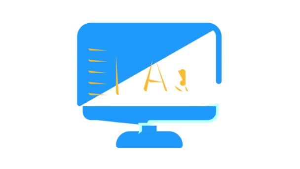 Fontes sistema operacional cor ícone animação — Vídeo de Stock