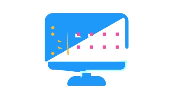 Filer av operativsystemet färg ikon animation — Stockvideo