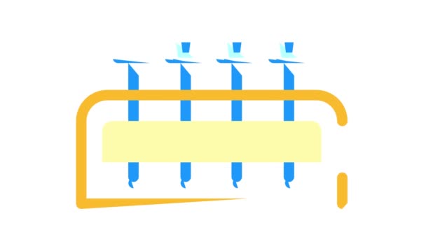 Analyse tubes couleur icône animation — Video