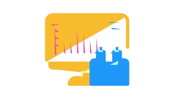 Computeranalyse der Farbanimation des Impfstoffsymbols — Stockvideo