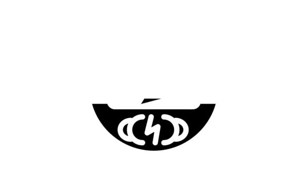 capteur de charge de batterie animation icône glyphe