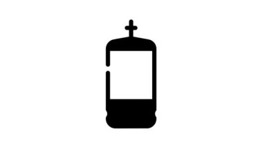 yanan mum ile lamba siyah simge animasyonu