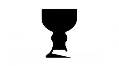 Kutsal Kase Siyah Simge Canlandırması