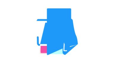 perma ve saç düzleştirici renk simgesi canlandırması