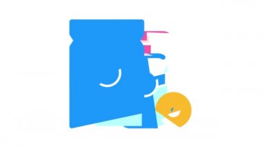 ge, sabun ve yüz önlükleri soyuluyor renk simgesi canlandırması