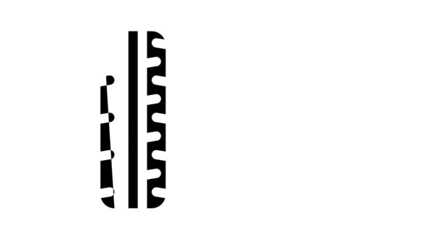 Elektrische motor op wiel glyph pictogram animatie — Stockvideo