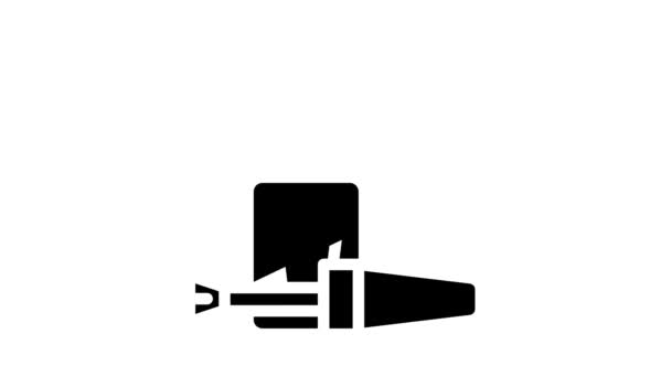 Nagellack und Glyphen-Icon-Animation entfernen — Stockvideo