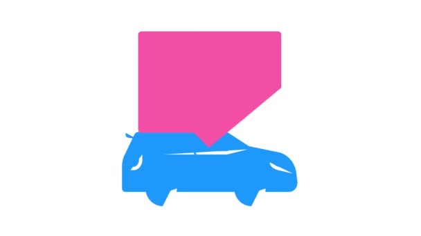 Charakteristika der Animation des Farb-Symbols für Elektroautos — Stockvideo
