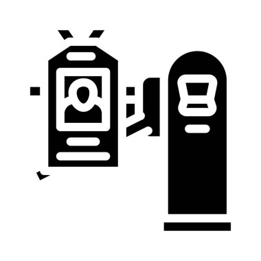 Kantin sembolü vektör illüstrasyonuna giriş anahtarı