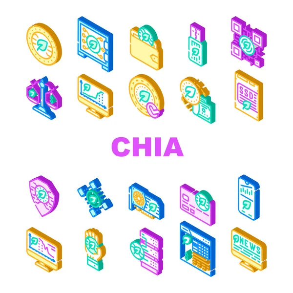 Криптовалюты Chia задают вектор — стоковый вектор