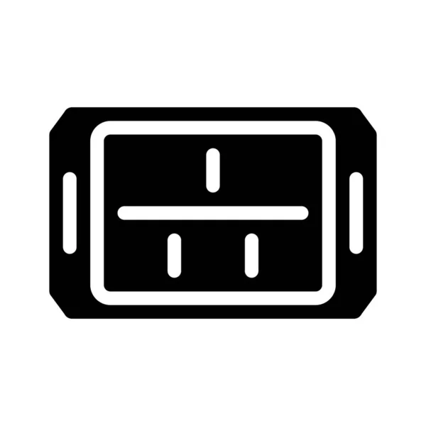 Tablett Kantine Glyphen Symbol Vektor Illustration — Stockvektor