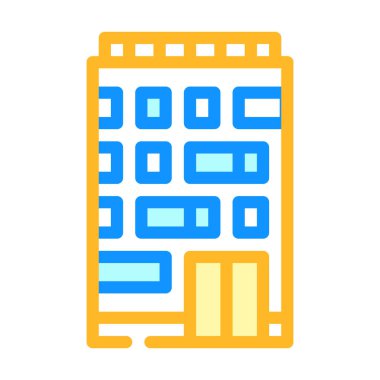 daire evi renk ikonu vektör illüstrasyonu