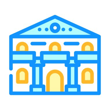 Antik ev renk ikonu vektör illüstrasyonu