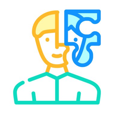 istemci bulmacası kyc renk vektör çizimi