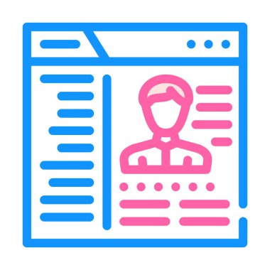 cms with data kyc color vektör illüstrasyonu