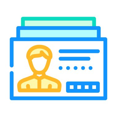 istemci kartı kyc renk vektör çizimi