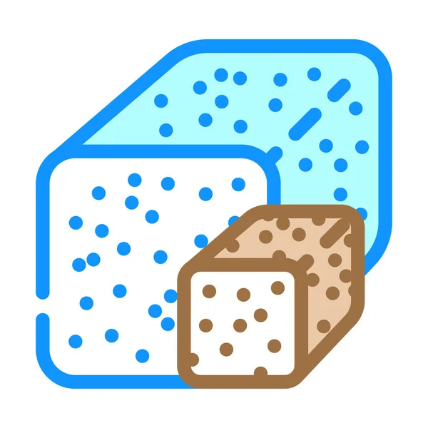 Suiker voeding kleur pictogram vector illustratie — Stockvector