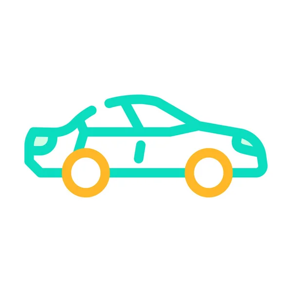 Carro estacionamento cor ícone vetor ilustração — Vetor de Stock
