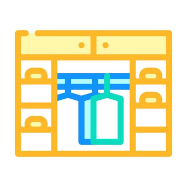 dolap stilisti renk vektör illüstrasyonu